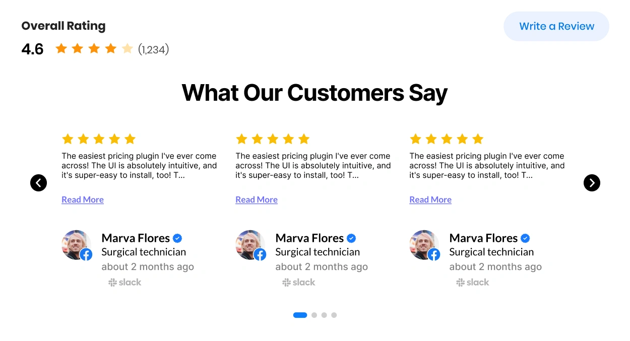 reviews widget